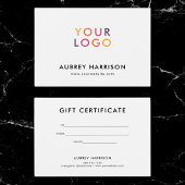 Logo modern professioneel cadeaubon visitekaartje