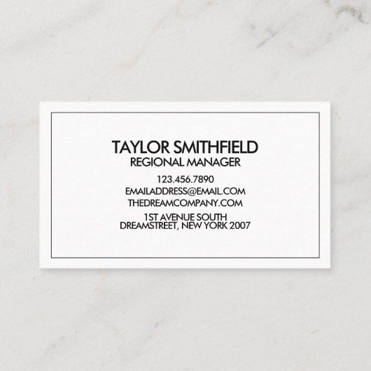 Logo modern professioneel Visitekaartje (Achterkant)