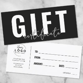 Logo Modern Schrift Bedrijfs Cadeaubon