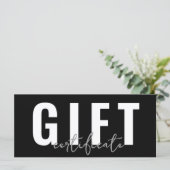 Logo Modern Schrift Bedrijfs Cadeaubon (Staand voorkant)