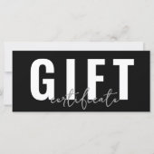 Logo Modern Schrift Bedrijfs Cadeaubon (Voorkant)