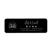 Logo Modern Script Shop toevoegen Aangepaste kleur Etiket (Voorkant)