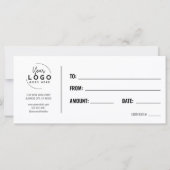 Logo Modern Script Zakelijk Cadeaubon (Achterkant)