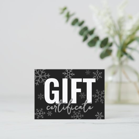 Logo Modern Script Zakelijk Cadeaubon Visitekaartje (Staand voorkant)