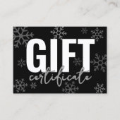 Logo Modern Script Zakelijk Cadeaubon Visitekaartje (Voorkant)