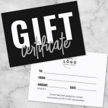 Logo Modern Script Zakelijke Cadeaubon