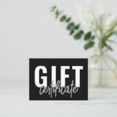 Logo Modern Script Zakelijke Cadeaubon Visitekaartje (Staand voorkant)