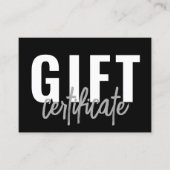Logo Modern Script Zakelijke Cadeaubon Visitekaartje (Voorkant)