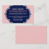 LOGO modern visgraatpatroon koraalbadge marine Visitekaartje (Voorkant / Achterkant)