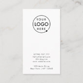 Logo Modern Wit Sieraden Oorbel Display Kaart Visitekaartje (Achterkant)