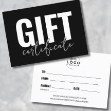 Logo Modern Zakelijke Cadeaubon