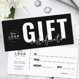 Logo Modern Zwart Zakelijk Cadeaubon