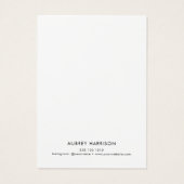 Logo Moderne Eenvoudige oormerking Visitekaartje (Achterkant)