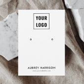 Logo Moderne Eenvoudige oormerking Visitekaartje