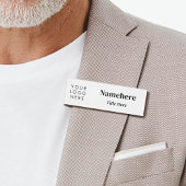 Logo Moderne, eenvoudige, schone, witte grafische  Naambadge