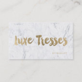 Logo moderne faux gouden tipografie visitekaartje (Voorkant)