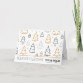 Logo moderne kerstboomkunst feestdagen kaart (Voorkant)