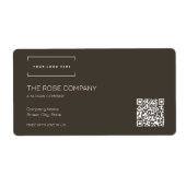 Logo moderne minimalistische QR-code Etiket (Voorkant)