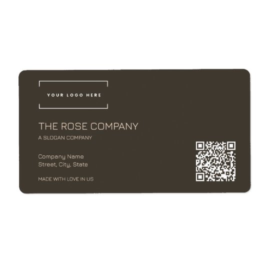 Logo moderne minimalistische QR-code Etiket (Voorkant)