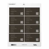 Logo moderne minimalistische QR-code Etiket (Full Sheet)