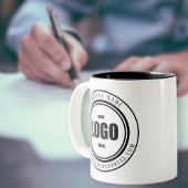 Logo-mok van het bedrijf tweekleurige koffiemok