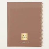 Logo mokka bruin monogram initialen bedrijf 2027 planner (Achterkant)