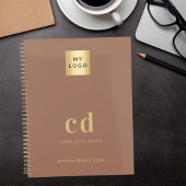 Logo mokka bruin monogram initialen bedrijf 2027 planner