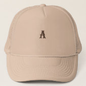 Logo Monogram A Initiaal Letter Gedrukte Trucker H Pet (Voorkant)