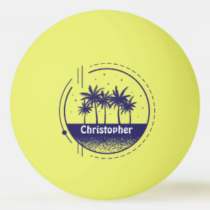 Logo monogram Californische palmboom Pingpongbal