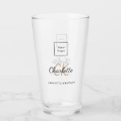 Logo monogram initiaal script glas (Achterkant)