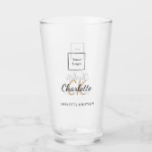 Logo monogram initiaal script glas (Voorkant)