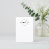 Logo Monogram Qr Code Oorbellen Displaykaart Visitekaartje (Staand voorkant)