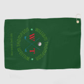 Logo Monogram voor een Golf-Player Green Golfhanddoek (Horizontaal)