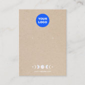 Logo Moon Phases Earning Display Tan Kraft Visitekaartje (Voorkant)