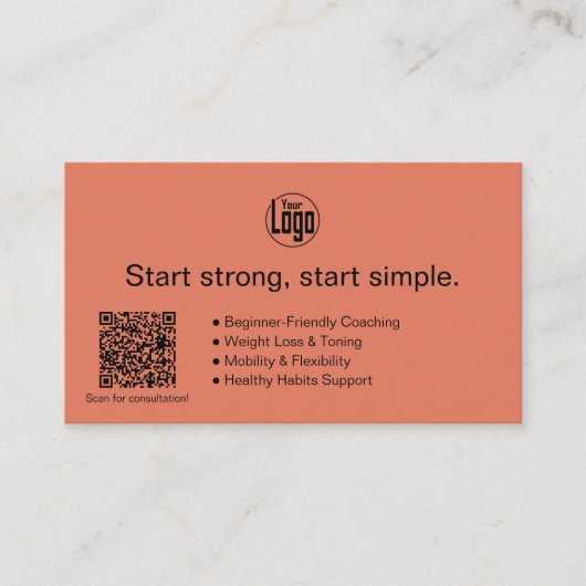 Logo Motto Services Verbrand Sinaasappel Personal  Visitekaartje (Voorkant)