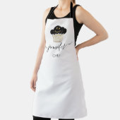 Logo Muffins bakkerij Catering maakt goudglimlache Schort (Insitu)