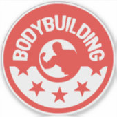 logo musculation bodybuilding 10 etoile sticker (Voorkant)