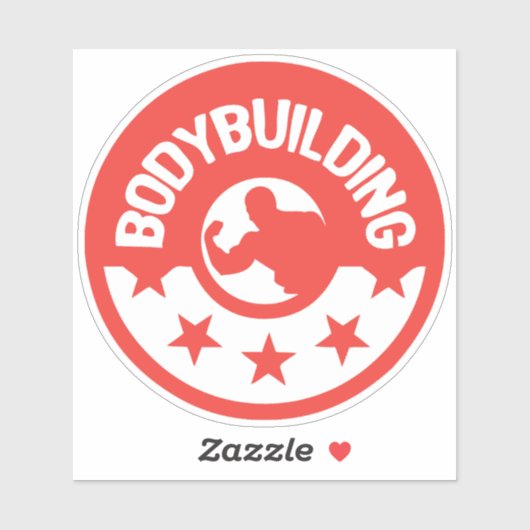 logo musculation bodybuilding 10 etoile sticker (Vel)