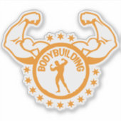 logo musculation bodybuilding 19 en sticker (Voorkant)