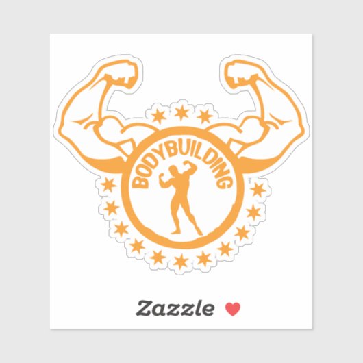 logo musculation bodybuilding 19 en sticker (Vel)