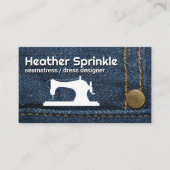 Logo naaimachine | Jeans | Stitching Visitekaartje (Voorkant)