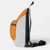 Logo Naam - Aardse Tegel Patroon Sinaasappel & Gri Sling Bag (Rechts)