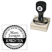 Logo Naam Adres Fles Pet Circle Lint Rubberstempel (Gestempeld)