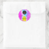 Logo Naam Bedankt voor je bedrijf Glitter Modern G Ronde Sticker (Tas)