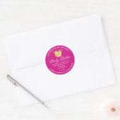 Logo Naam Body Butter Scrub Golden Crown Pinky Ronde Sticker (Envelop)