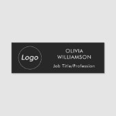 Logo naam functie Titel Professional Black Naamplaatje (Voorkant)