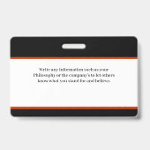 Logo Naam ID Pasfoto Werknemer Aangepast Badge (Achterkant)