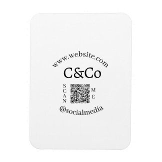 logo naam letter bedrijf social media website QR Magneet