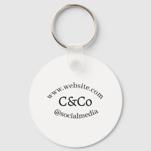 logo naam letter bedrijf social media website simp sleutelhanger