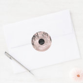 Logo Naam Lichaam Make-up Artiest Drips Roze Glit Ronde Sticker (Envelop)